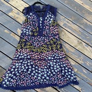 Navy Floral Nanette Lepore Dress sz 18